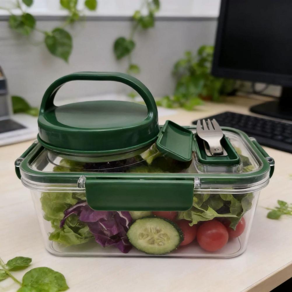 Meal Prep Jar Salad - Leak-proof Salad Box 2-pack Salad Jar