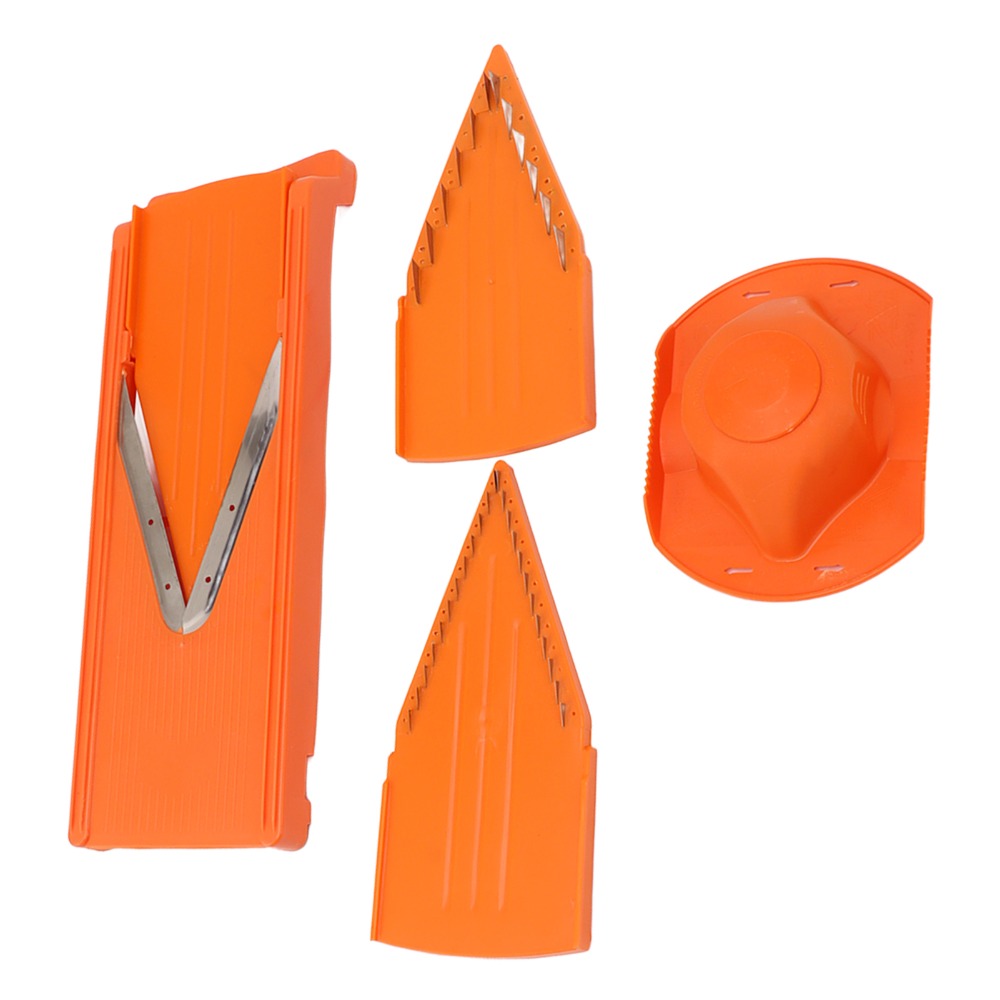 Mandoline Slicer Guard - ABS Mandoline Cutter Orange Stainless Steel