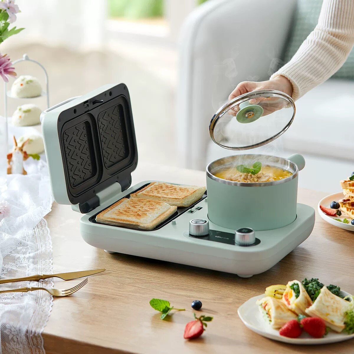 Sandwich Maker Breakfast Machi - Breakfast Sandwich Press 评论和价格