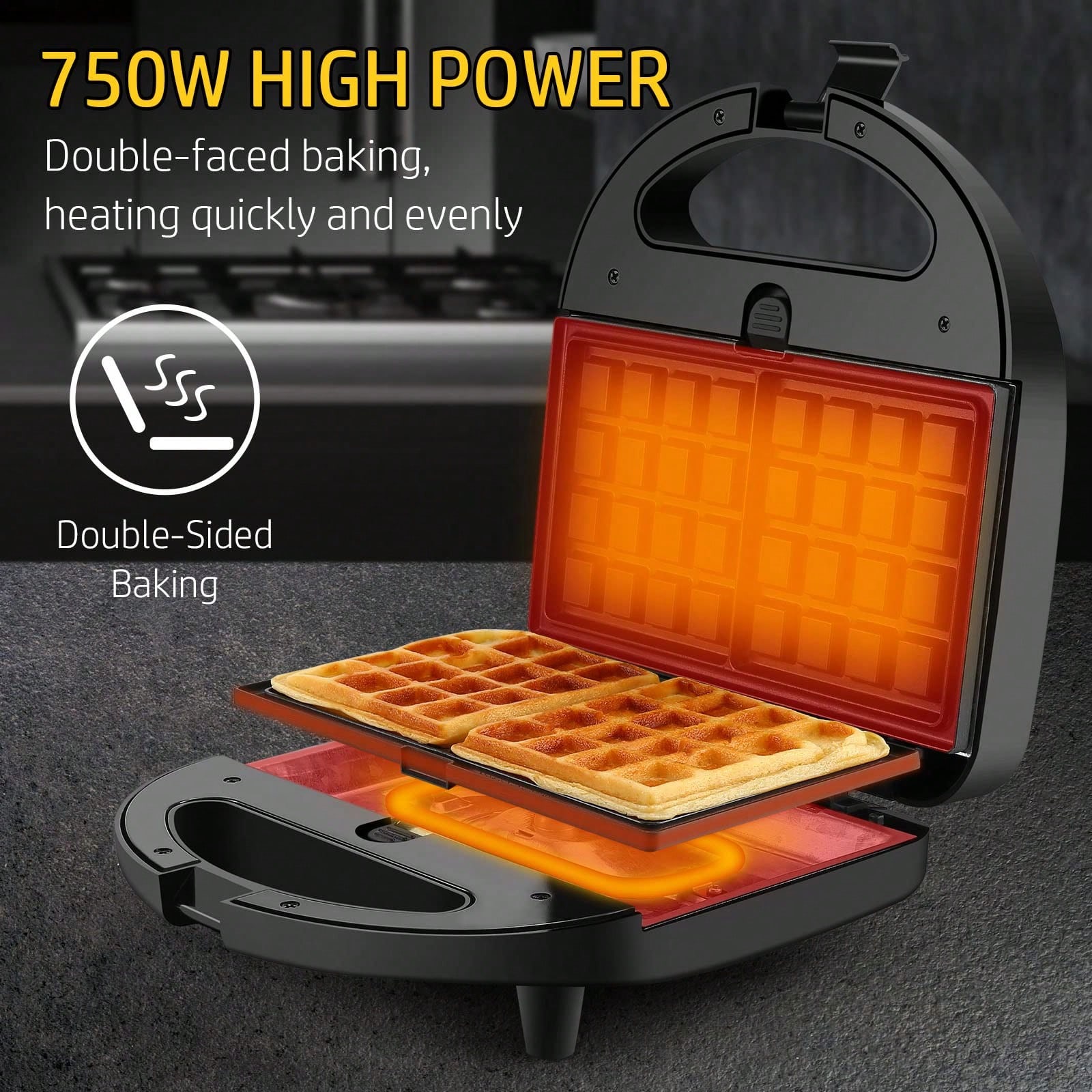 3-In-1 Sandwich Waffle Maker 7 - Breakfast Sandwich Press 评论和价格