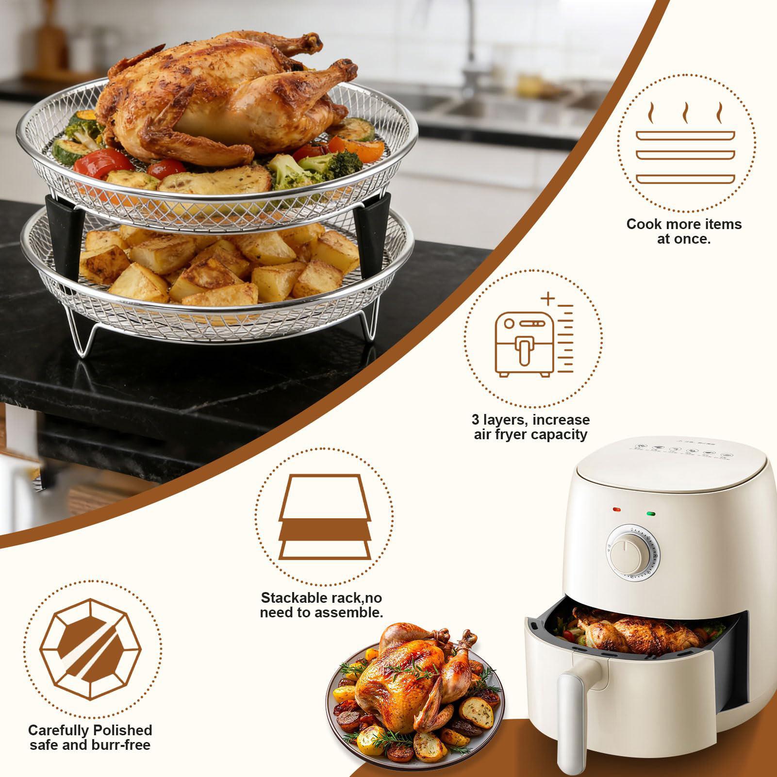 Air Fryer Basket Stainless Ste - Meal Prep List 评论和价格