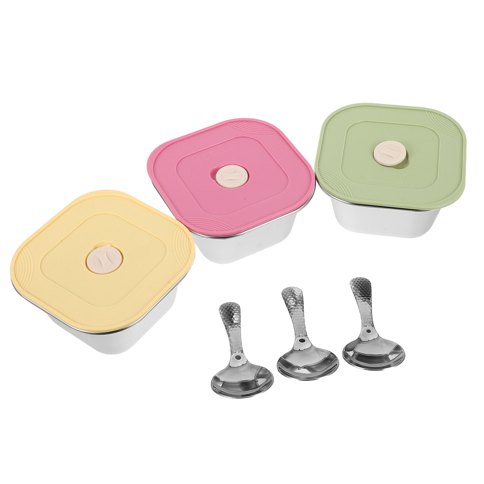 3Pcs Stainless Steel Snack Con - Meal Prep Lunch Boxes 评论和价格