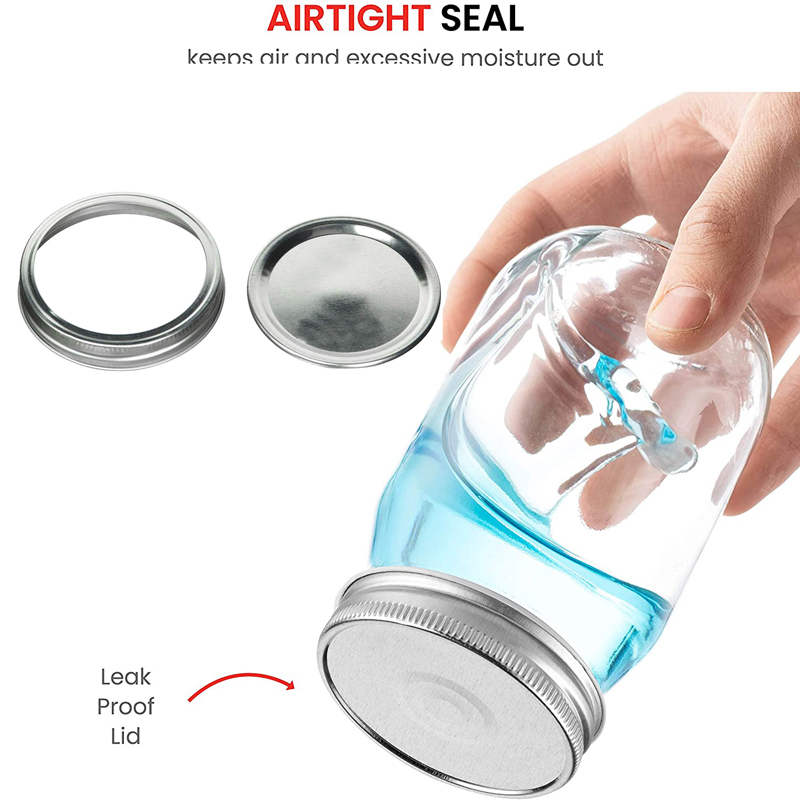 4pcs 450ml Glass Regular Mouth - Meal Prep Jar Salad 评论和价格