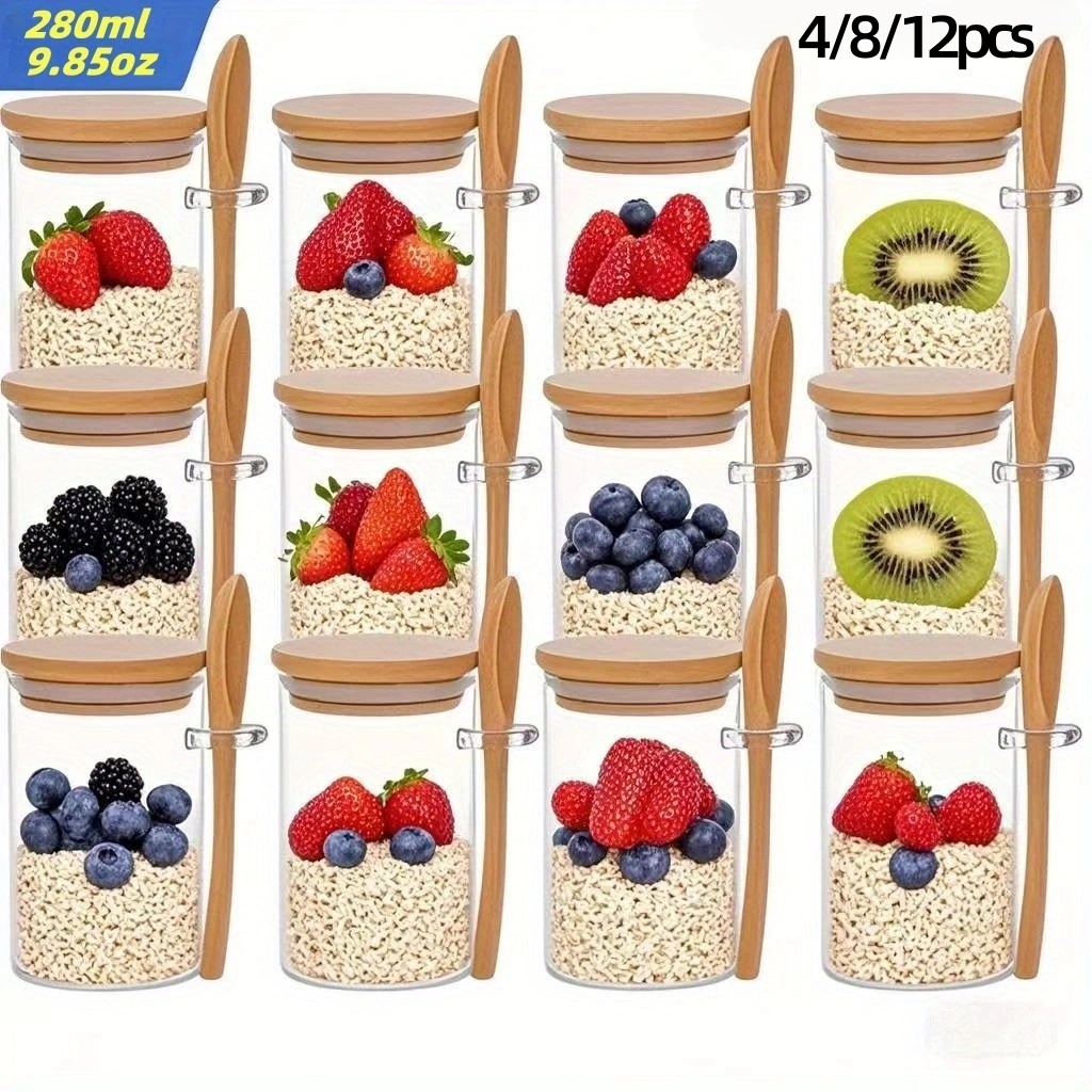 4/8/12Pcs, Oatmeal Breakfast C - Meal Prep Yogurt 评论和价格