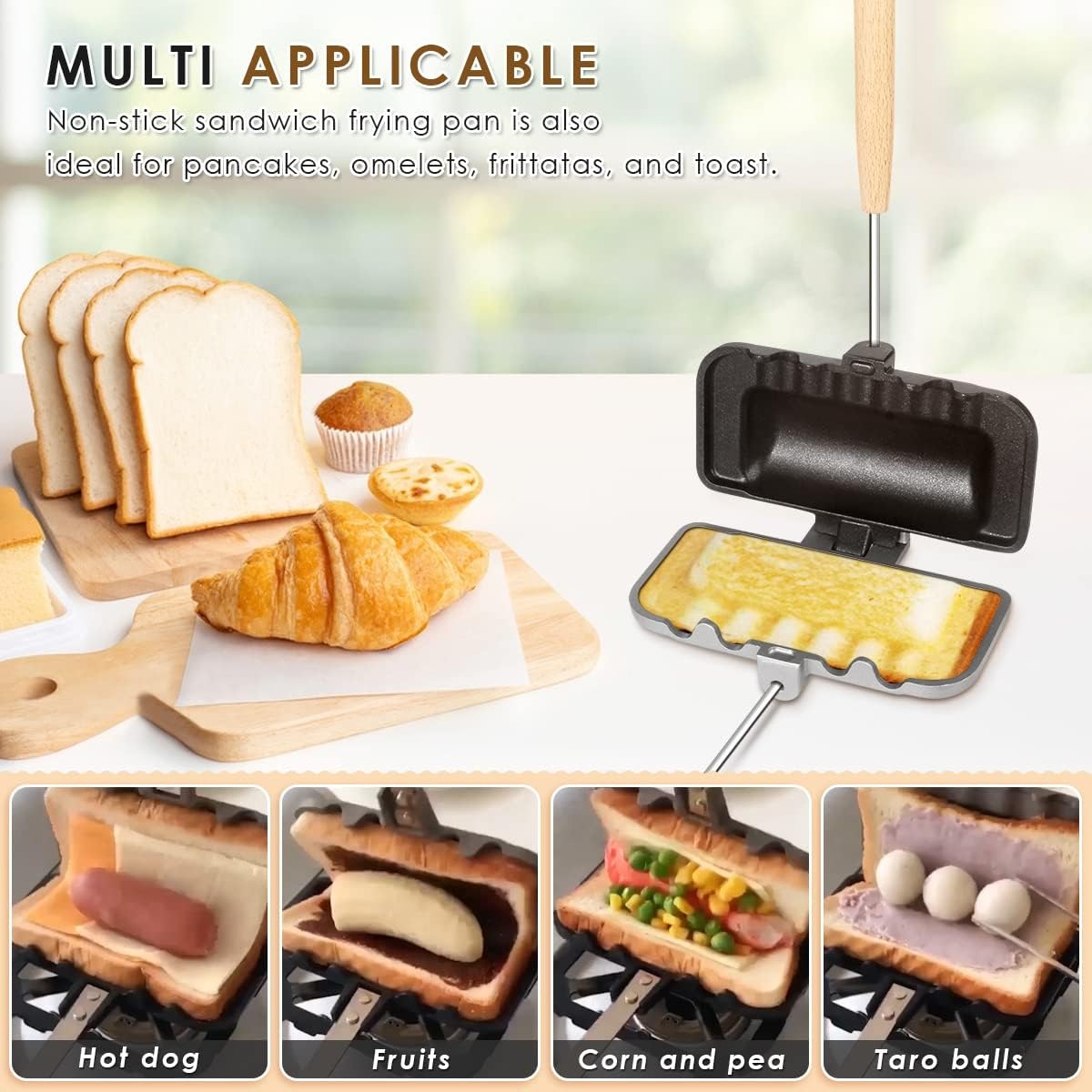 Hot Sandwich Maker, 4w1h Sandw - Breakfast Sandwich Press 评论和价格