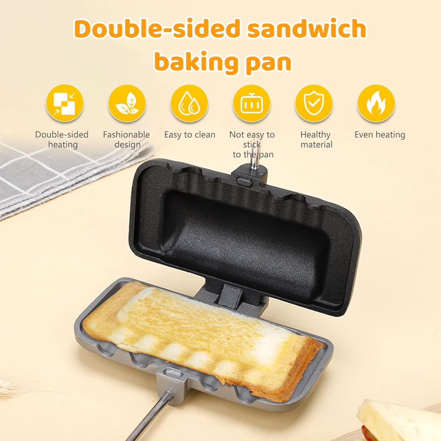 Hot Sandwich Maker, 4w1h Sandw - Breakfast Sandwich Press 评论和价格