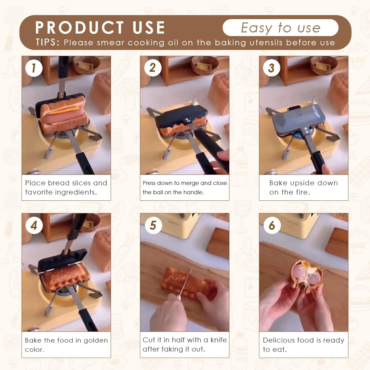 Hot Sandwich Maker, 4w1h Sandw - Breakfast Sandwich Press 评论和价格