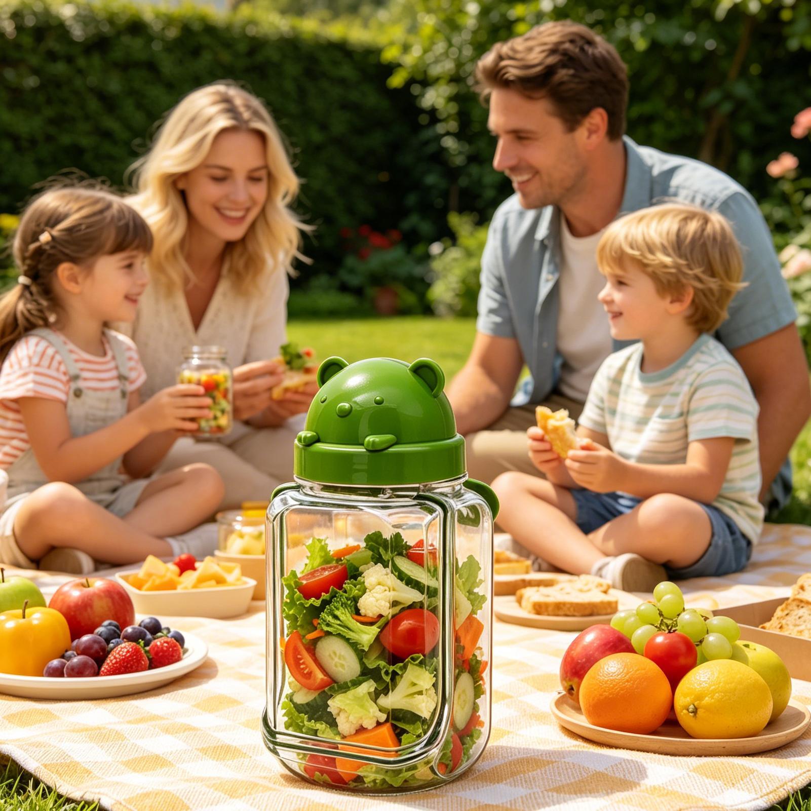 Salad Jar Clear Food Organizer - Meal Prep Jar Salad 评论和价格