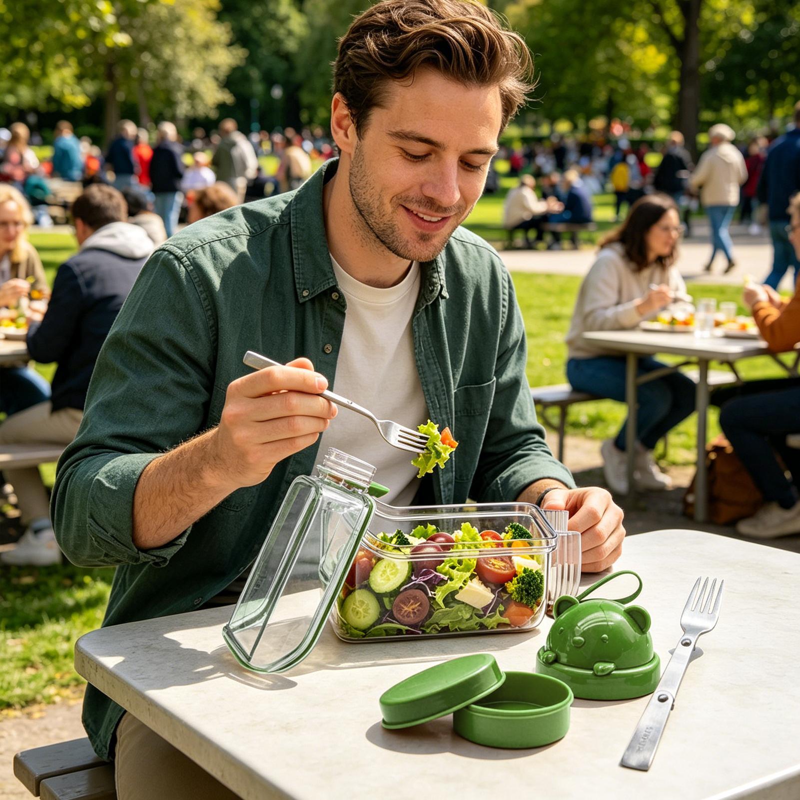 Salad Jar Clear Food Organizer - Meal Prep Jar Salad 评论和价格