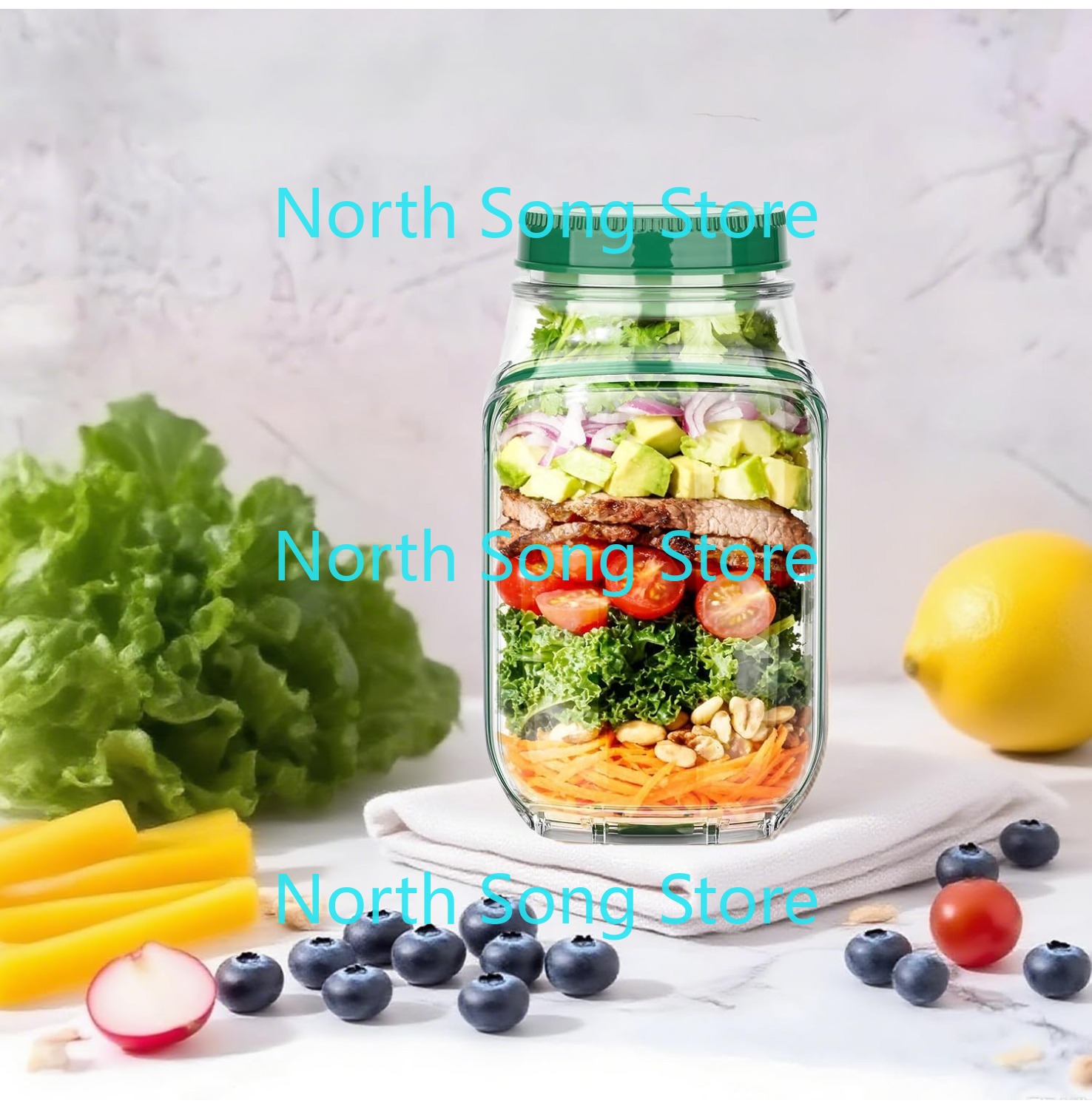 2026 NewSide-Opening Salad Mas - Meal Prep Jar Salad 评论和价格
