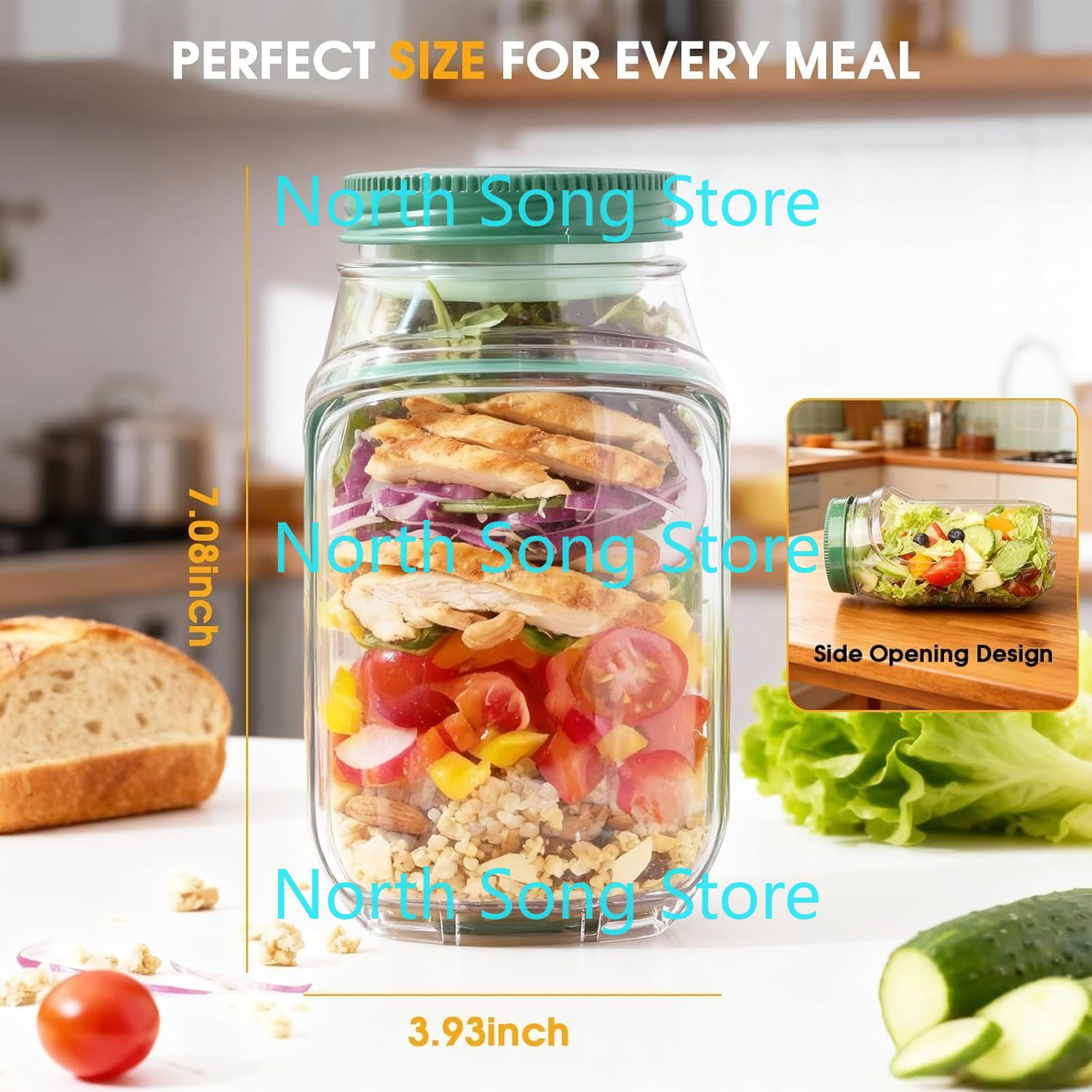 2026 NewSide-Opening Salad Mas - Meal Prep Jar Salad 评论和价格