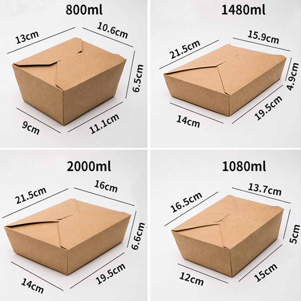 20Pcs Kraft Paper Lunch Box Di - Meal Prep Day 评论和价格