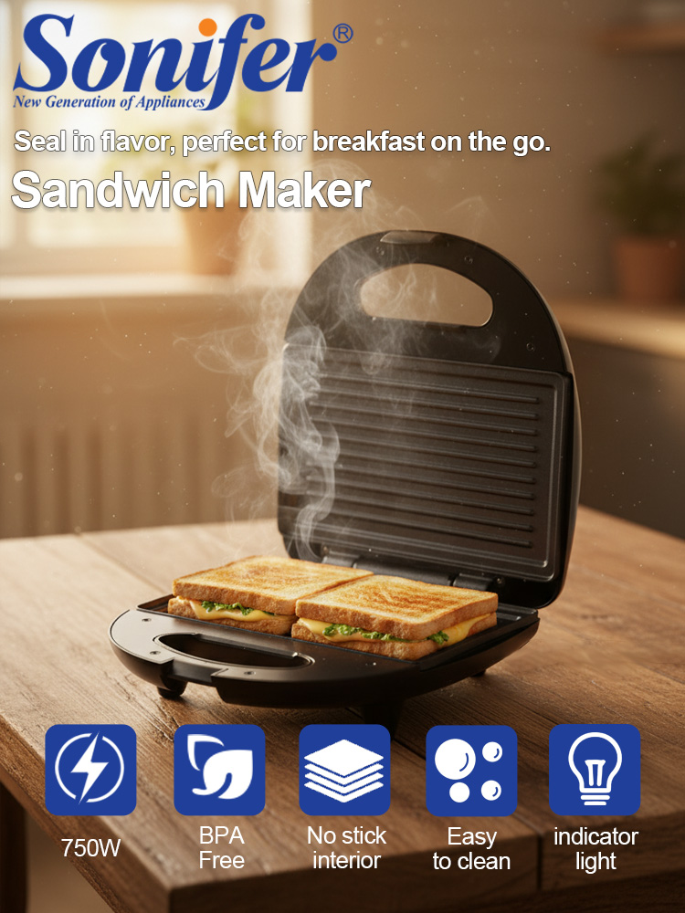 Sandwich Maker Sonifer SF-6173 - Breakfast Sandwich Press 评论和价格