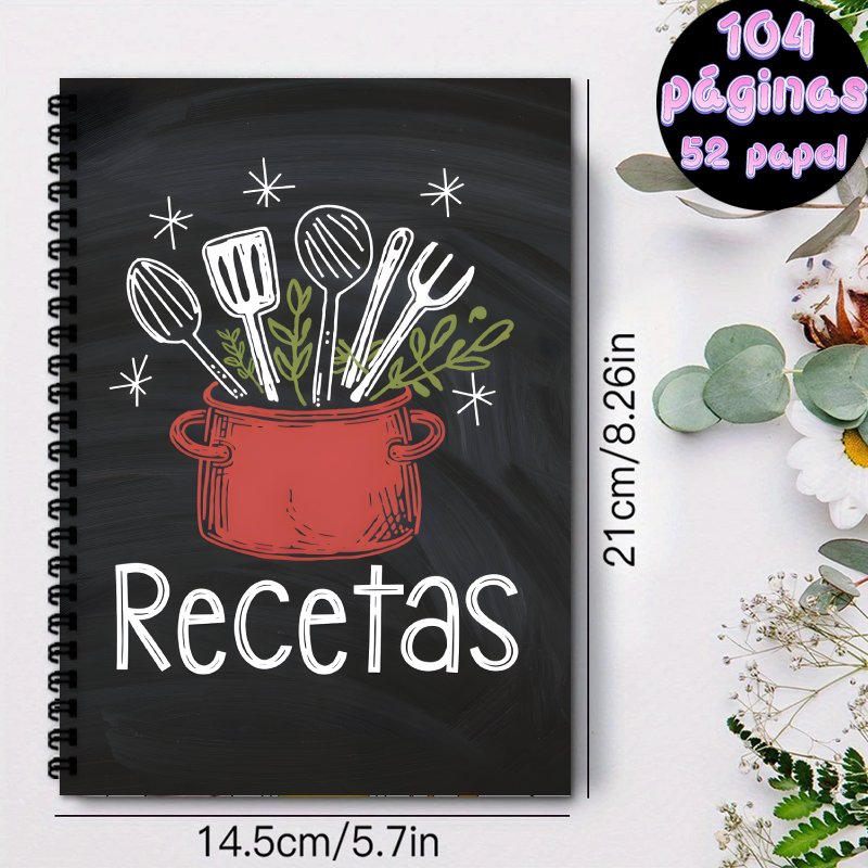 A5 Spanish Recipe Spiral Noteb - Meal Prep Book 评论和价格