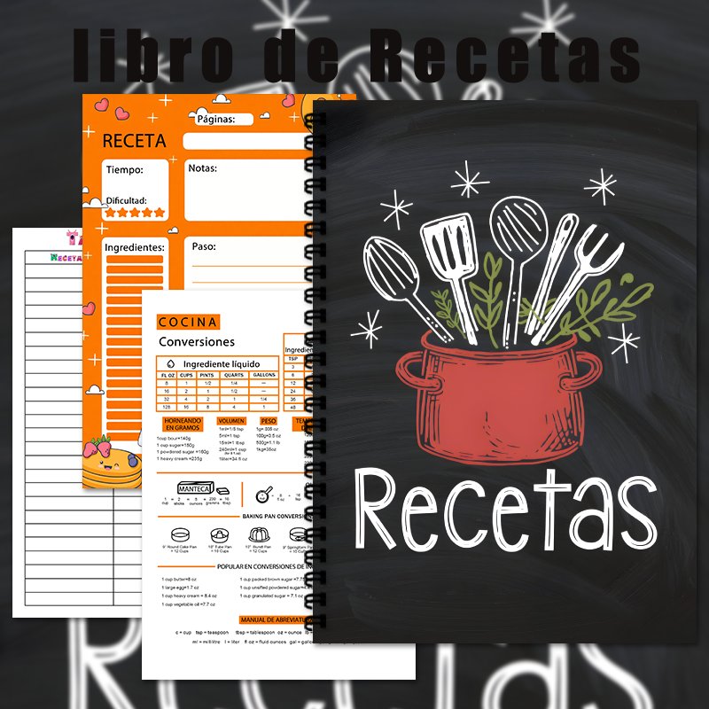 A5 Spanish Recipe Spiral Noteb - Meal Prep Book 评论和价格