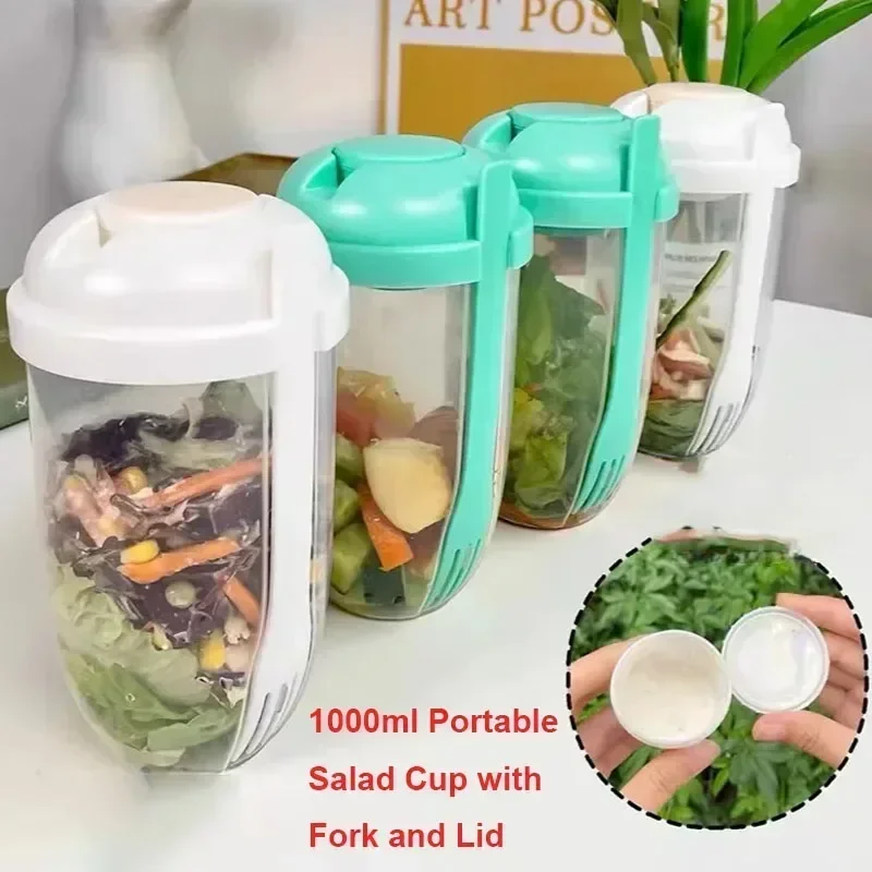 Portable Salad Bowl with Lid a - Meal Prep Yogurt 评论和价格