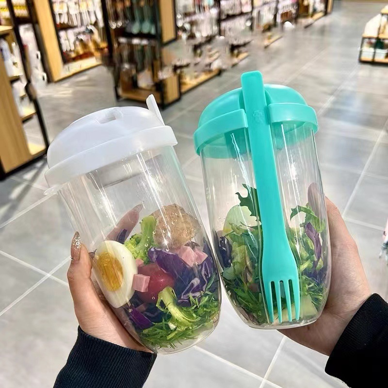 Portable Salad Bowl with Lid a - Meal Prep Yogurt 评论和价格