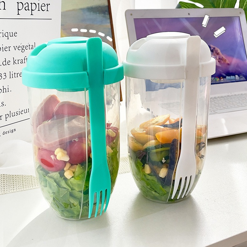 Portable Salad Bowl with Lid a - Meal Prep Yogurt 评论和价格