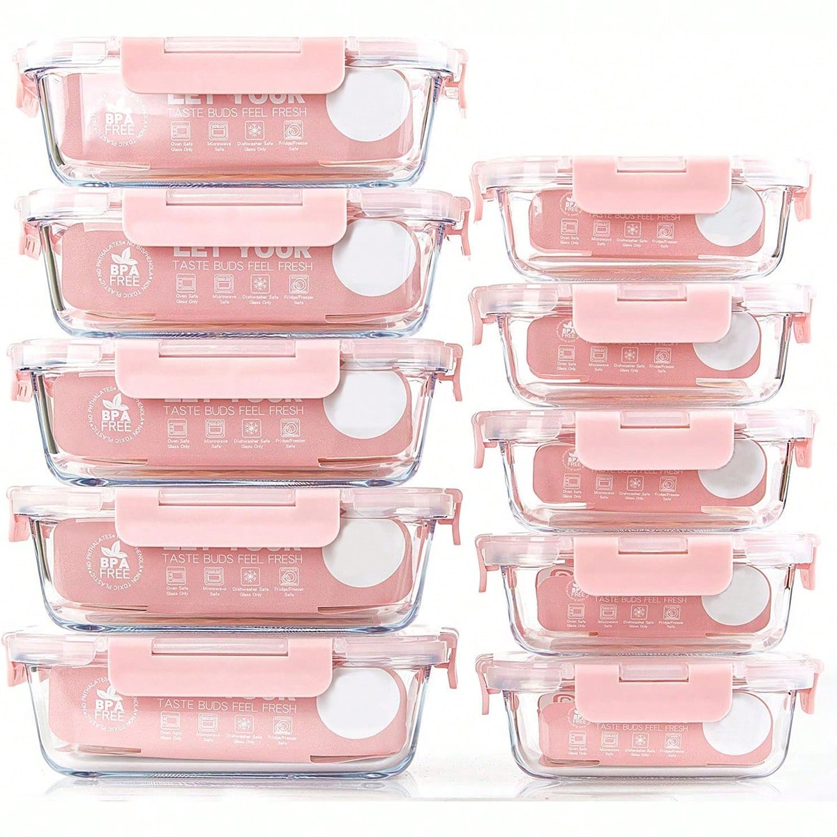 10 Pack Glass Meal Prep Contai - Meal Prep Lunch Boxes 评论和价格