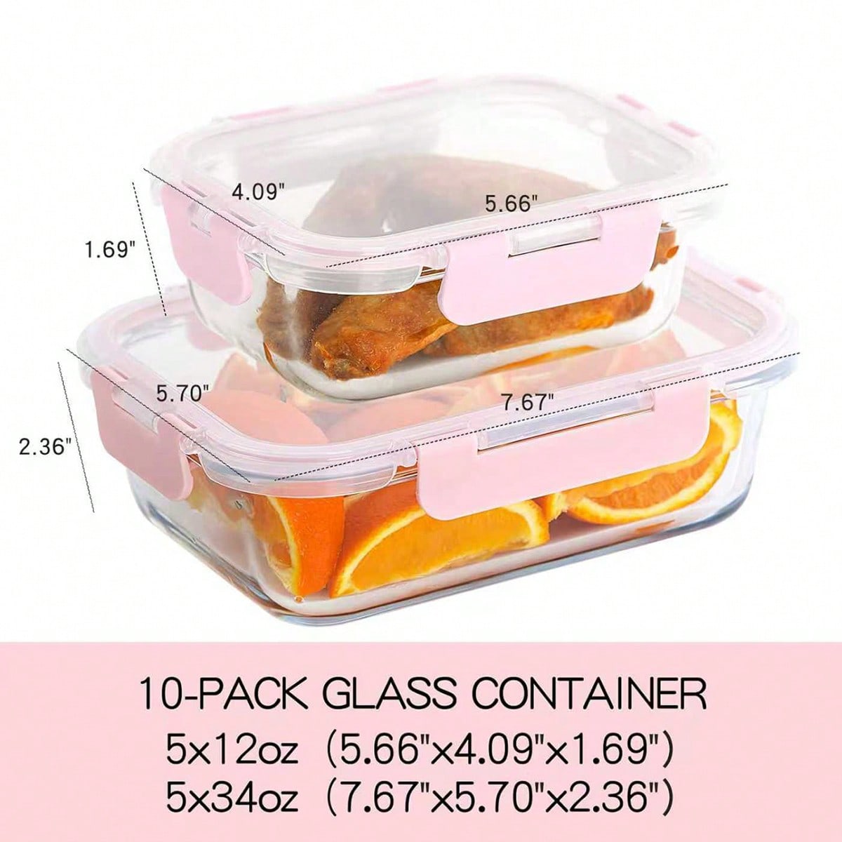 10 Pack Glass Meal Prep Contai - Meal Prep Lunch Boxes 评论和价格