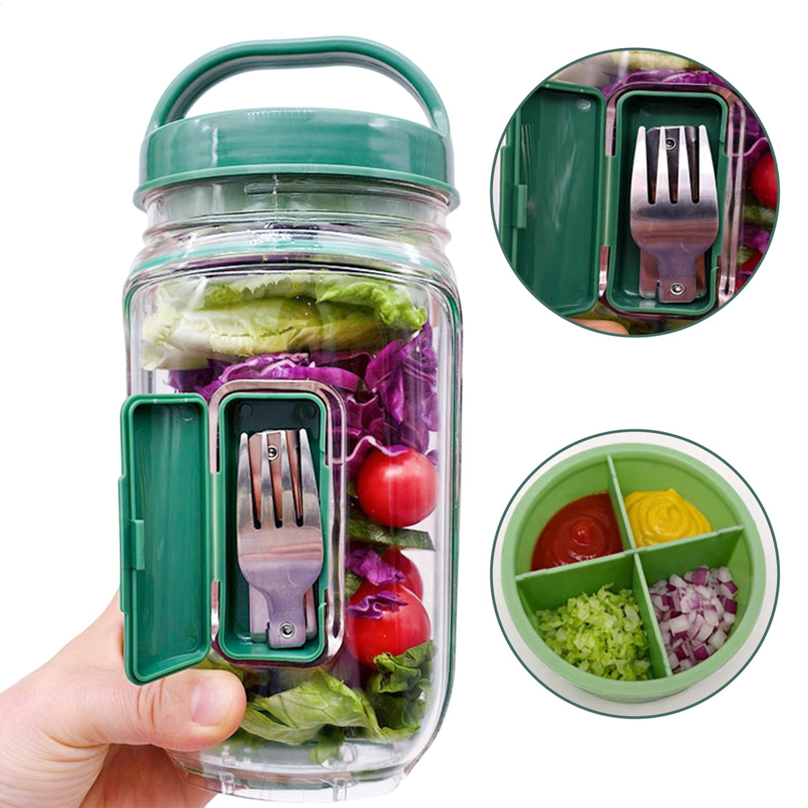 1000ml Leakproof Salad Contain - Meal Prep Jar Salad 评论和价格