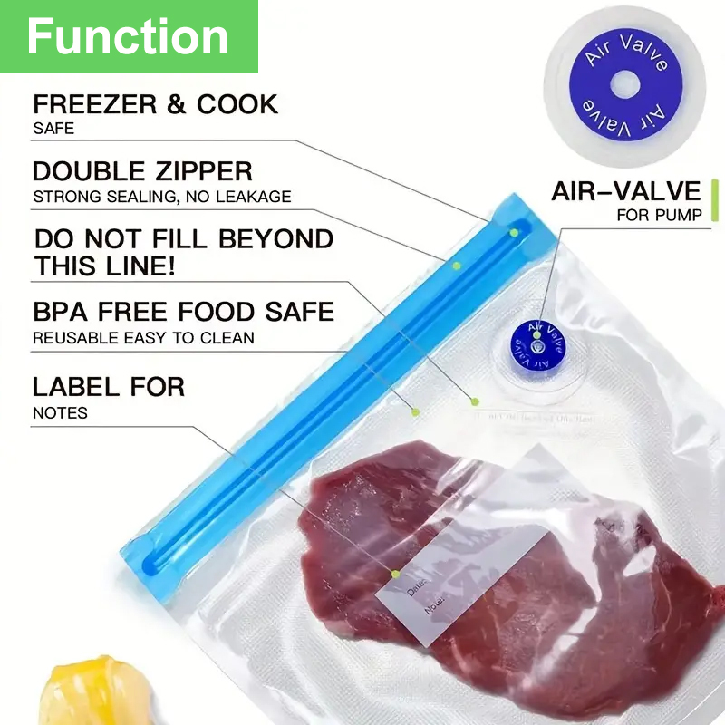 25PCS Reusable Vacuum Sealer B - Meal Prep Seafood 评论和价格