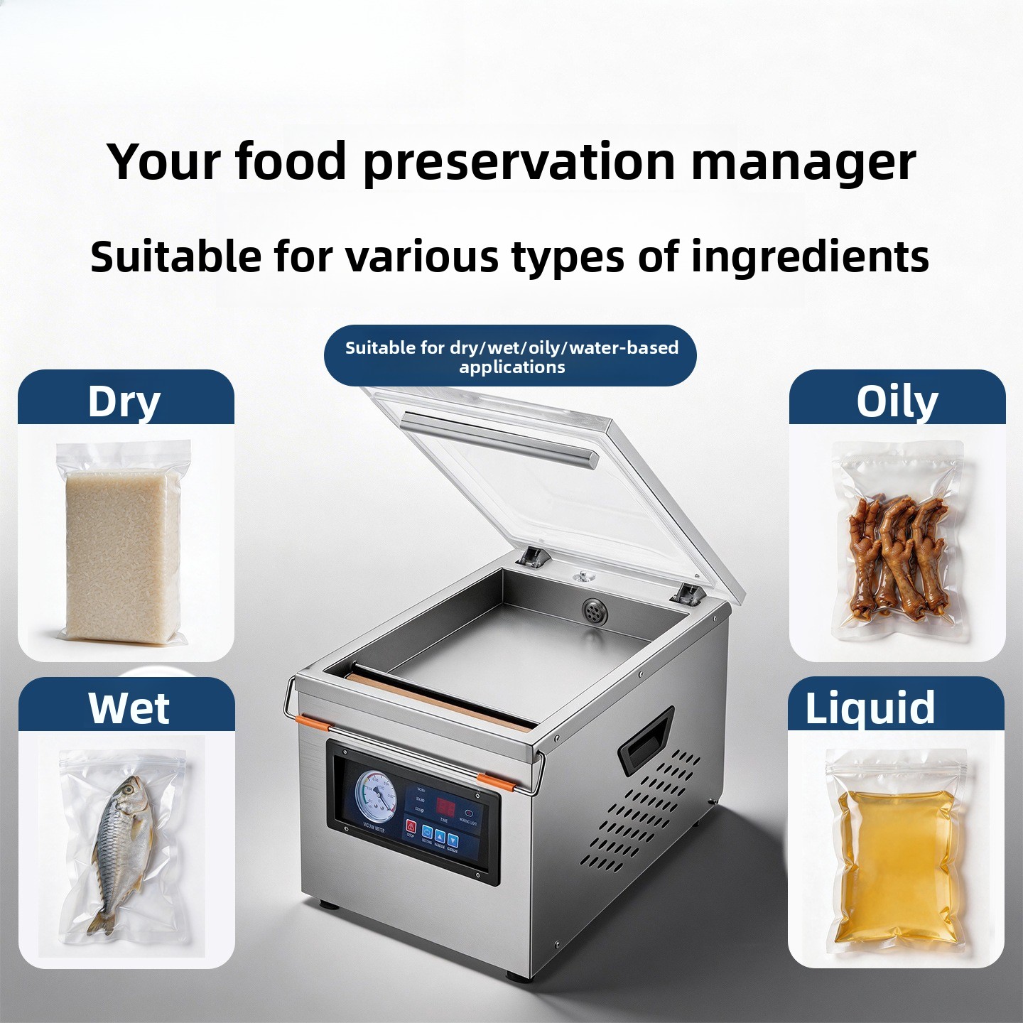 Stainless Steel Food Vacuum Se - Meal Prep Seafood 评论和价格
