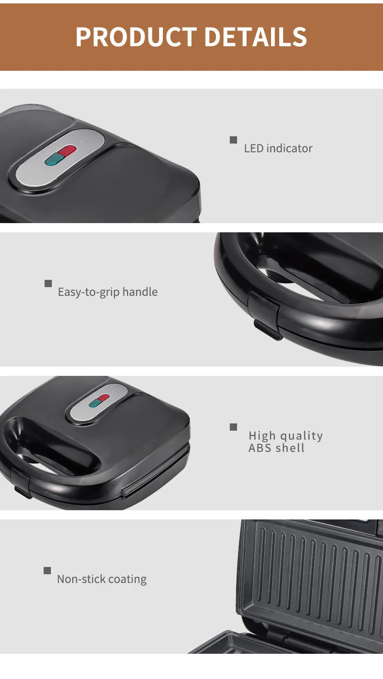 220/110V Household Appliances  - Breakfast Sandwich Press 评论和价格