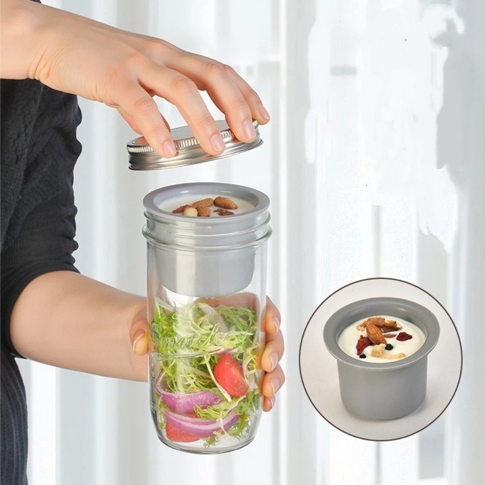 16/24 Oz Salad Glass Jars Wide - Meal Prep Jar Salad 评论和价格