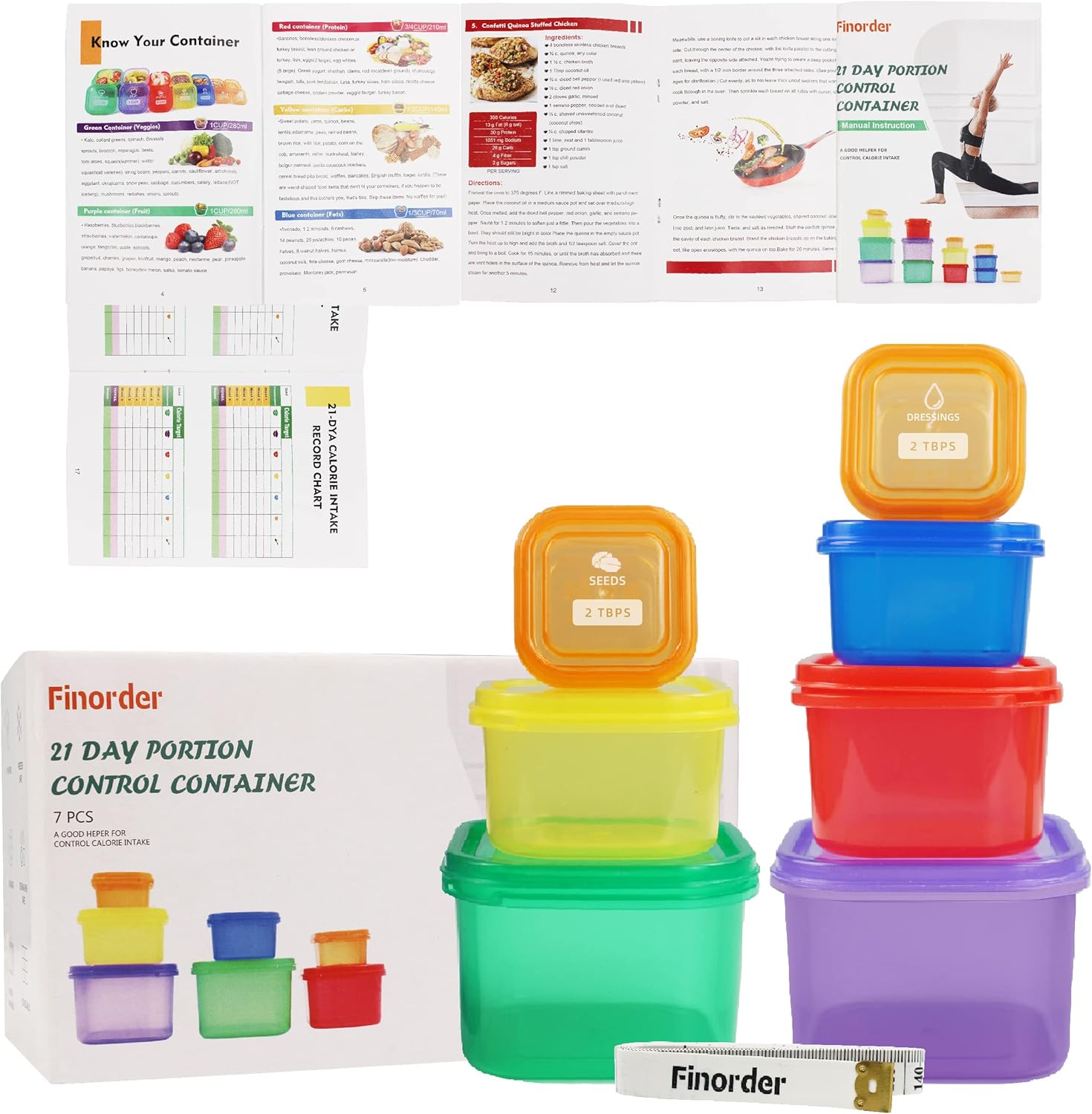 7pcs 21 Day Portion Control Co - Meal Prep Day 评论和价格