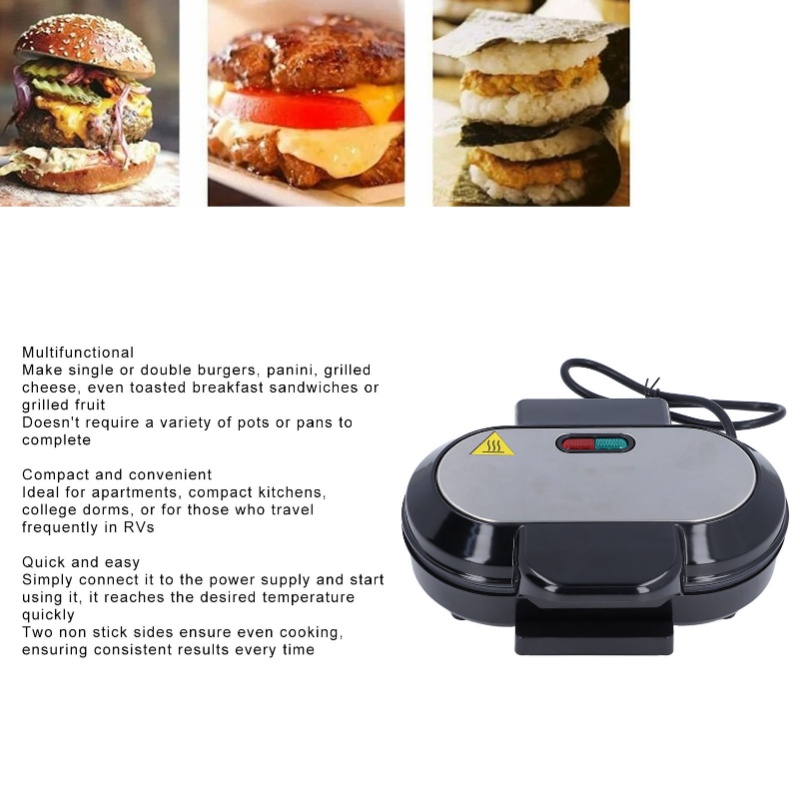 750W Electric Steak Grill, Ele - Breakfast Sandwich Press 评论和价格