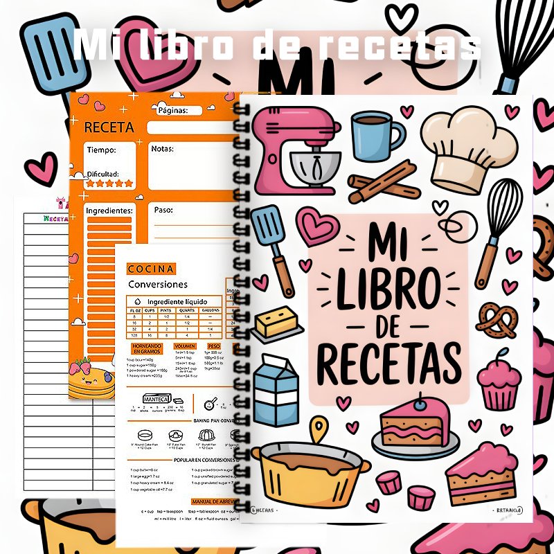 A5 Spanish Recipe Spiral Noteb - Meal Prep Book 评论和价格