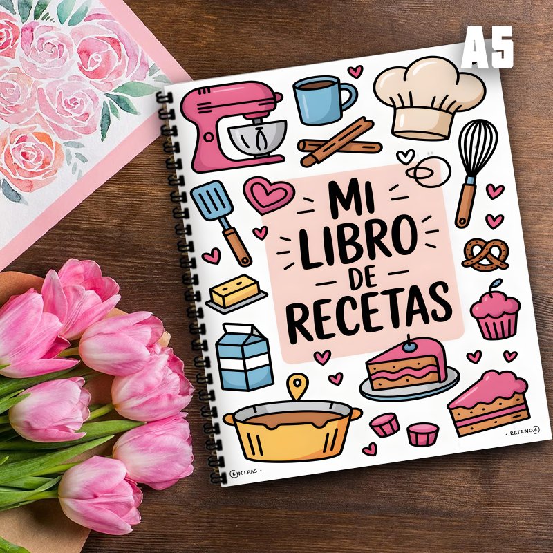 A5 Spanish Recipe Spiral Noteb - Meal Prep Book 评论和价格