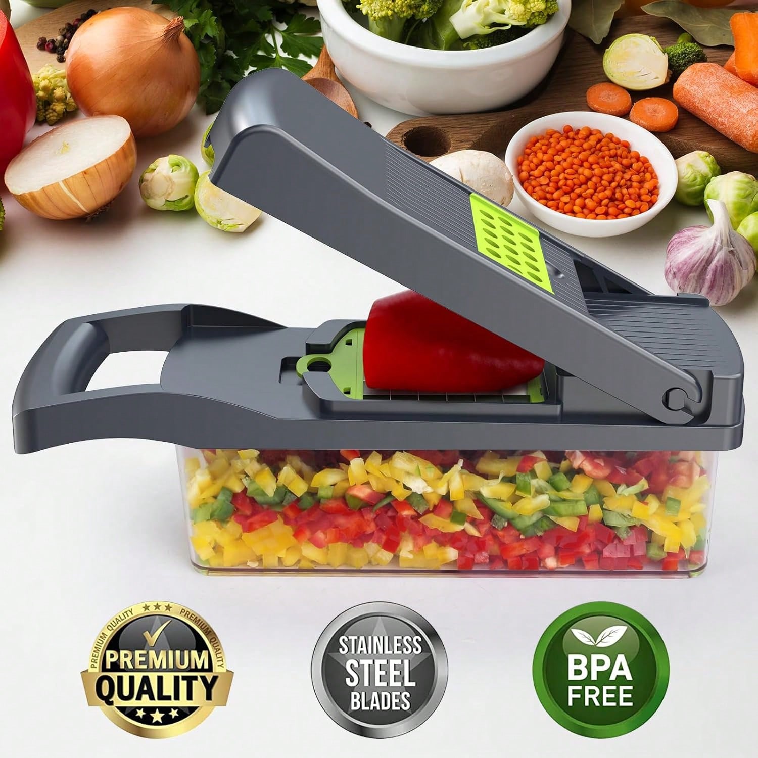 Multifunctional 15-In-1 Food V - Mandoline Slicer Guard 评论和价格