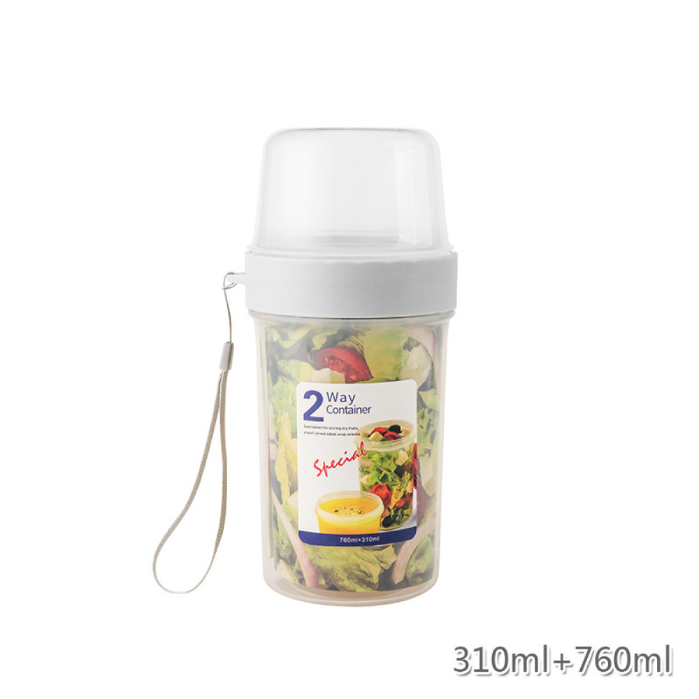 Double Layer Leakproof Food Ca - Meal Prep Jar Salad 评论和价格