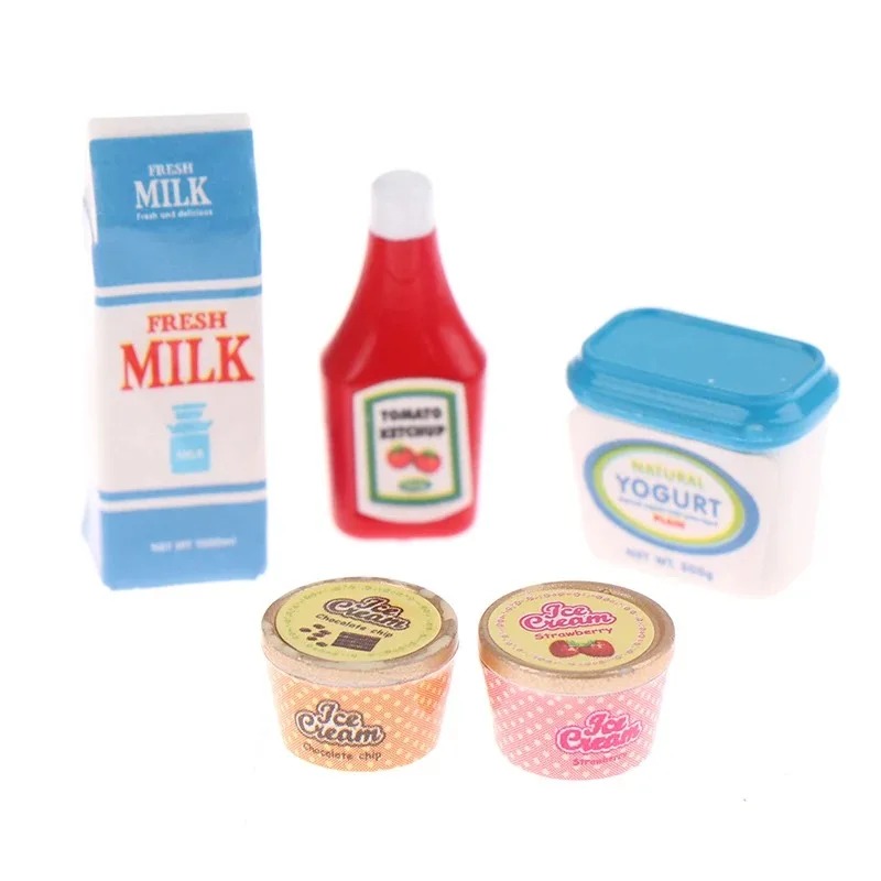 5Pcs/Set 1:12 Dollhouse Tomato - Meal Prep Yogurt 评论和价格