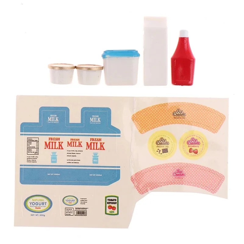 5Pcs/Set 1:12 Dollhouse Tomato - Meal Prep Yogurt 评论和价格